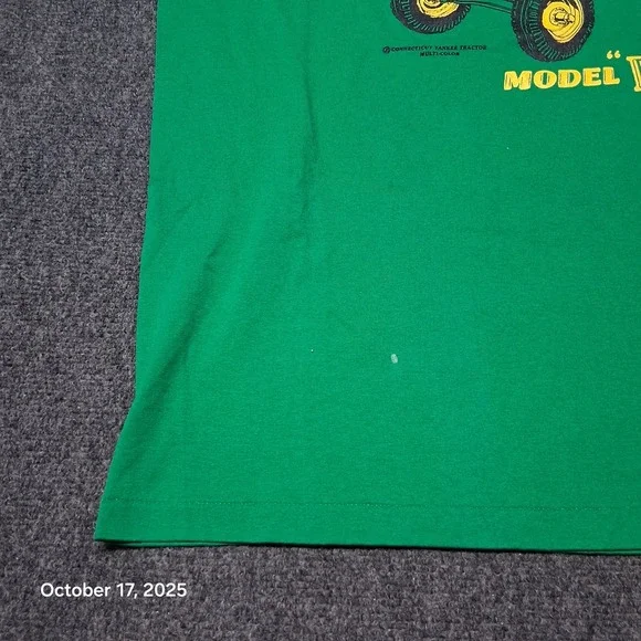Vintage John Deere Model R T Shirt Green Size XL Hanes 50/50 90s Single Stitch - Picture 5 of 10